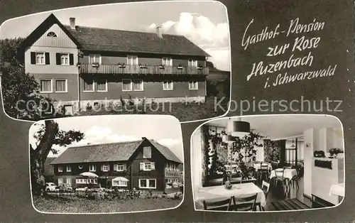 hf28732 Huzenbach Gasthof-Pension zur Rose Kategorie. Baiersbronn Alte Ansichtskarten
