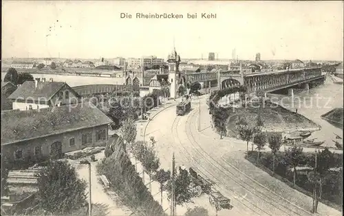 Kehl Rhein Rheinbruecken Strassenbahn Kat. Kehl