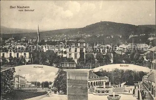 Bad Nauheim Stadtbild vom Bahnhof aus gesehen Kurhaus Sprudel Kat. Bad Nauheim