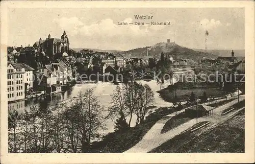 Wetzlar Partie an der Lahn Dom Kalsmunt Burg Lazarett Stempel Kat. Wetzlar