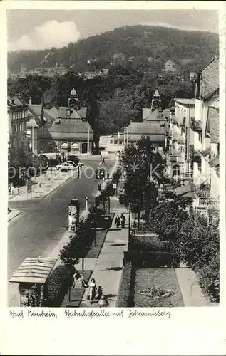 Bad Nauheim Bahnhofsallee mit Johannisberg Kat. Bad Nauheim