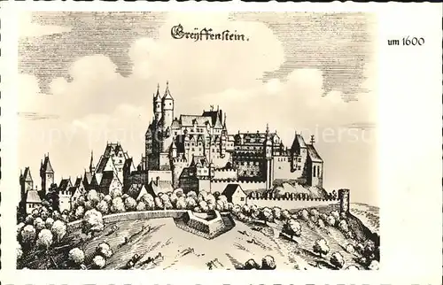 Greifenstein Hessen Burg um 1600 Kat. Greifenstein