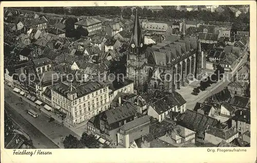 Friedberg Hessen Fliegeraufnahme Kirche Kat. Friedberg (Hessen)