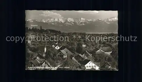 Kressbronn Bodensee Ortsansicht mit oesterreichischen Alpen / Kressbronn am Bodensee /Bodenseekreis LKR