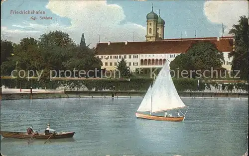Friedrichshafen Bodensee Koenigliches Schloss Boot Kat. Friedrichshafen