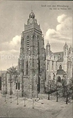 Wetzlar Dom zu Wetzlar 1911 Blick von Minneburg Kat. Wetzlar