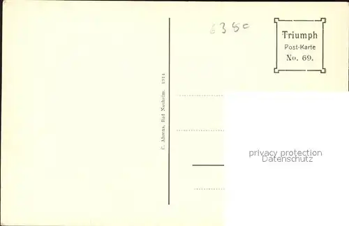 Bad Nauheim Grosse Sprudel mit Badehaus IV und V Triumph Karte No. 69 Kat. Bad Nauheim