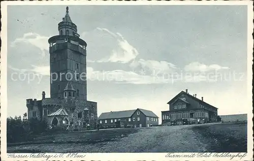 Schmitten Taunus Grosser Feldberg Turm mit Hotel Feldberghof Kat. Schmitten