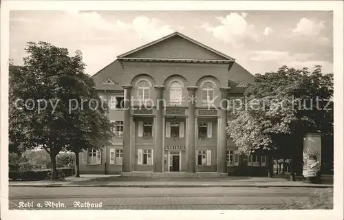 Kehl Rhein Rathaus Litfass Saeule Kat. Kehl