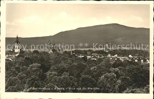 Bad Homburg Blick von der Ellerhoehe Kirche Kat. Bad Homburg v.d. Hoehe