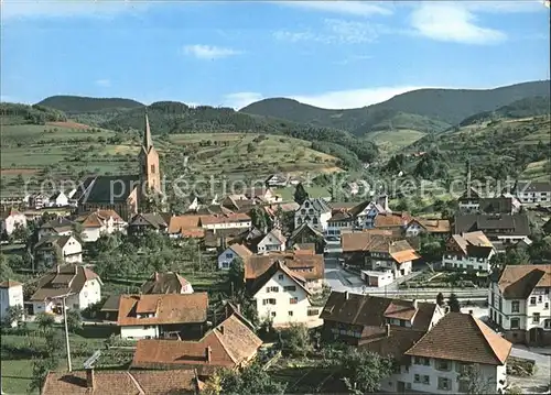 Oberharmersbach Ortsansicht mit Kirche Luftkurort Schwarzwald Kat. Oberharmersbach