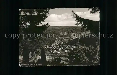 Schmitten Taunus Panorama Blick vom Waldrand Luftkurort Kat. Schmitten