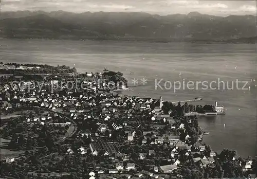 Langenargen Bodensee Fliegeraufnahme Bodenseekurort Alpenpanorama Kat. Langenargen