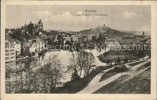 Wetzlar Ansicht mit Lahn Dom Burgruine Kalsmunt Kat. Wetzlar