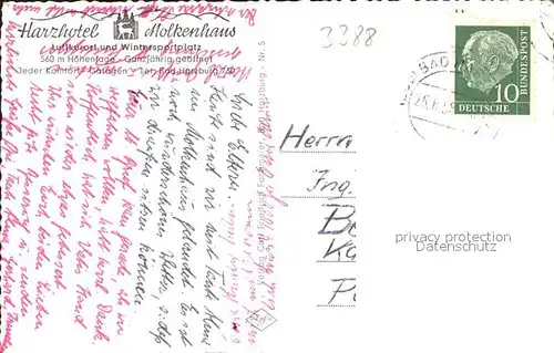 Bad Harzburg Harzhotel MOlkenhaus Kat. Bad Harzburg