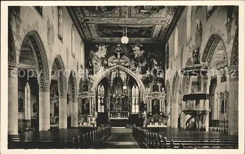 Wangen Allgaeu Wallfahrtskriche St Martin Innen Altar Kat. Wangen im Allgaeu