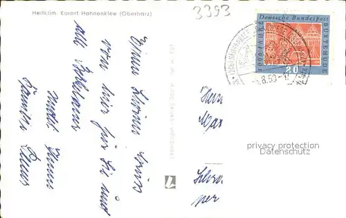 Hahnenklee Bockswiese Harz Luftaufnahme (Stempel) Kat. Goslar