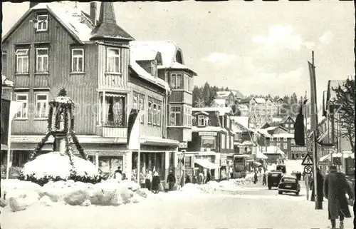 Braunlage Brunnen Winter Kat. Braunlage Harz