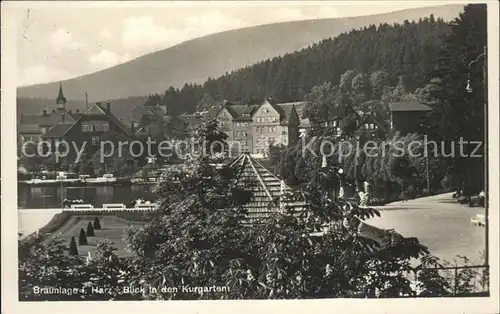 Braunlage Blick in den Kurgarten Kat. Braunlage Harz