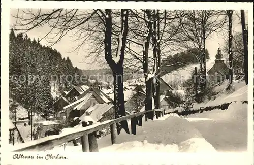 Altenau Harz Teilansicht im Winter Kat. Altenau