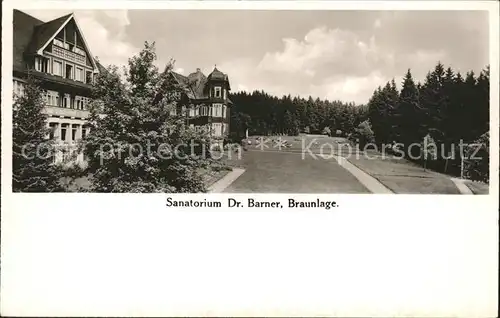 Braunlage Sanatorium Dr.Barner Kat. Braunlage Harz