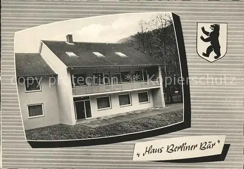 Bad Harzburg "Haus Berliner Baer" Kat. Bad Harzburg