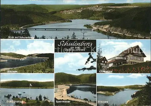 Schulenberg Oberharz mit Cafe Muhs u.Stausee Kat. Schulenberg im Oberharz