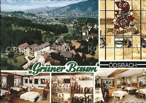 oedsbach mit Innenansichten vom Hotel Pension "Gruener Baum" Kat. Oberkirch