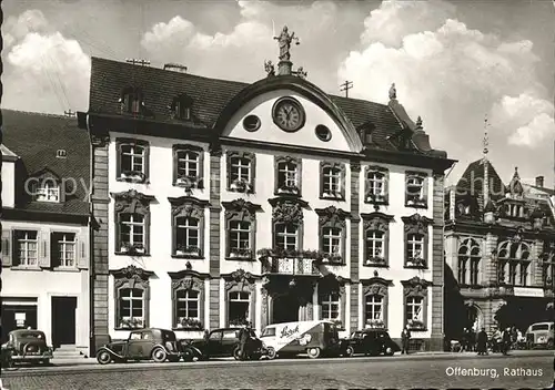 Offenburg Rathaus mit div.Oldtimern Kat. Offenburg
