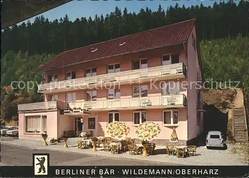 Wildemann Pension Cafe Restaurant "Berliner Baer" Kat. Wildemann Harz