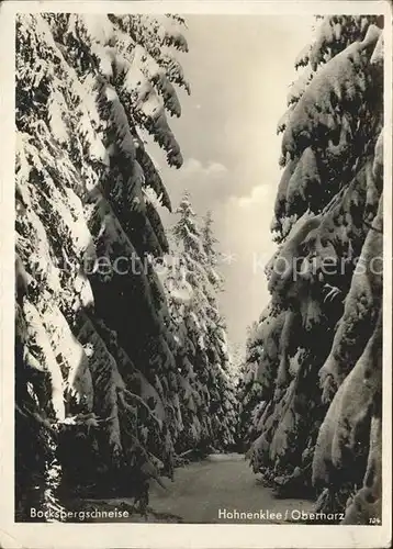 Hahnenklee Bockswiese Harz Bocksbergscheise im Schnee Kat. Goslar