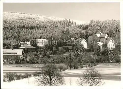 Hahnenklee Bockswiese Harz Teilansicht im Winter Kat. Goslar