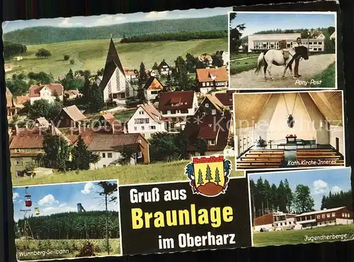 Braunlage Jugendherberge u.Wurmberg Seilbahn Kat. Braunlage Harz