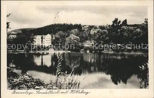 Braunlage Gondelteich mit Huetteberg Kat. Braunlage Harz