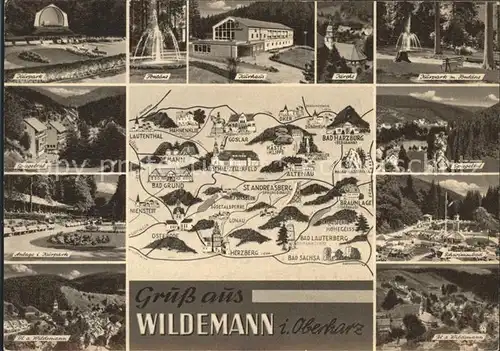 Wildemann Kurhaus Kurpark u.Spiegeltal Kat. Wildemann Harz