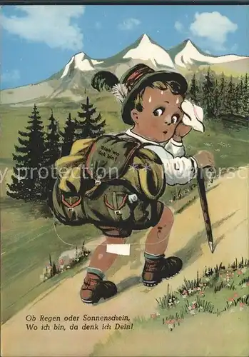 Hahnenklee Bockswiese Harz Wanderjunge Kat. Goslar