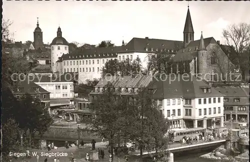 Siegen Westfalen Siegbruecke Ortsblick / Siegen /Siegen-Wittgenstein LKR