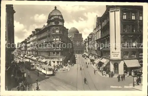 Hannover Steintorstrasse Strassenbahnen Kat. Hannover