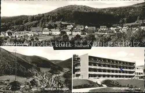 Zorge Uhdenbergsiedlung Blick vom Pferdchen Muettergenesungsheim Kat. Zorge