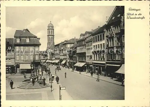 Goettingen Niedersachsen Blick in die Weenderstrasse Brunnen / Goettingen /Goettingen LKR