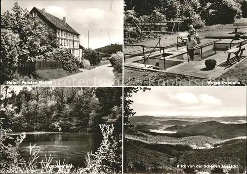 Ziegenhagen Witzenhausen Hotel Fricke Wassertretstelle Nymphenteich Panorama / Witzenhausen /Werra-Meissner-Kreis LKR