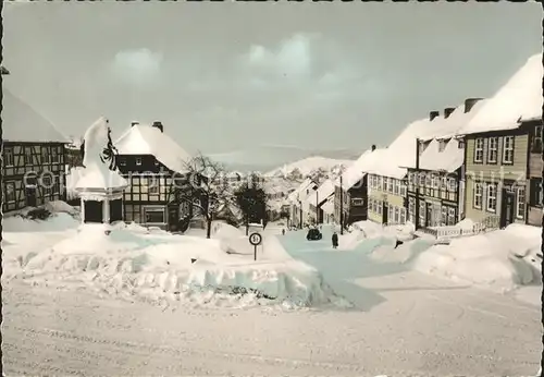 St Andreasberg Harz Winterpanorama Breite Strasse Kat. Sankt Andreasberg