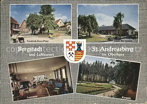 St Andreasberg Harz Friedrich Ebert Platz Haus des Gastes Leseraum Kurpark Kat. Sankt Andreasberg