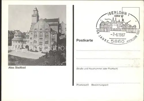 Iserlohn Altes Stadtbad Kat. Iserlohn