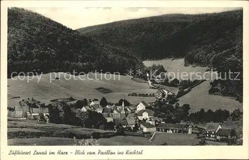 Lonau Blick vom Pavillon ins Kirchtal Luftkurort Kat. Herzberg am Harz