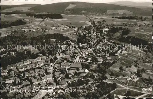 St Andreasberg Harz Fliegeraufnahme Bergstadt Luftkurort Wintersportplatz Kat. Sankt Andreasberg