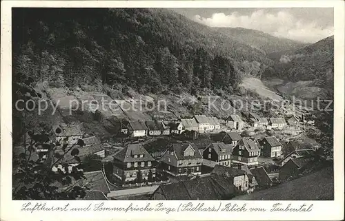 Zorge Blick vom Taubental Luftkurort Sommerfrische Kat. Zorge