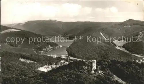 Bad Lauterberg Bismarckturm Odertalsperre Fliegeraufnahme Kat. Bad Lauterberg im Harz