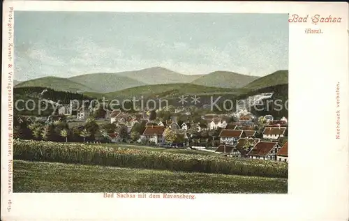 Bad Sachsa Harz Ansicht mit Ravensberg Kat. Bad Sachsa