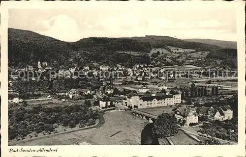 Bad Sooden Allendorf Gesamtansicht mit Sportplatz Kat. Bad Sooden Allendorf